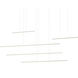 Chute Motion LED 13.75 inch White Multi-Pendant Ceiling Light